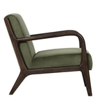 Renfrow Velvet Armchair - Olive