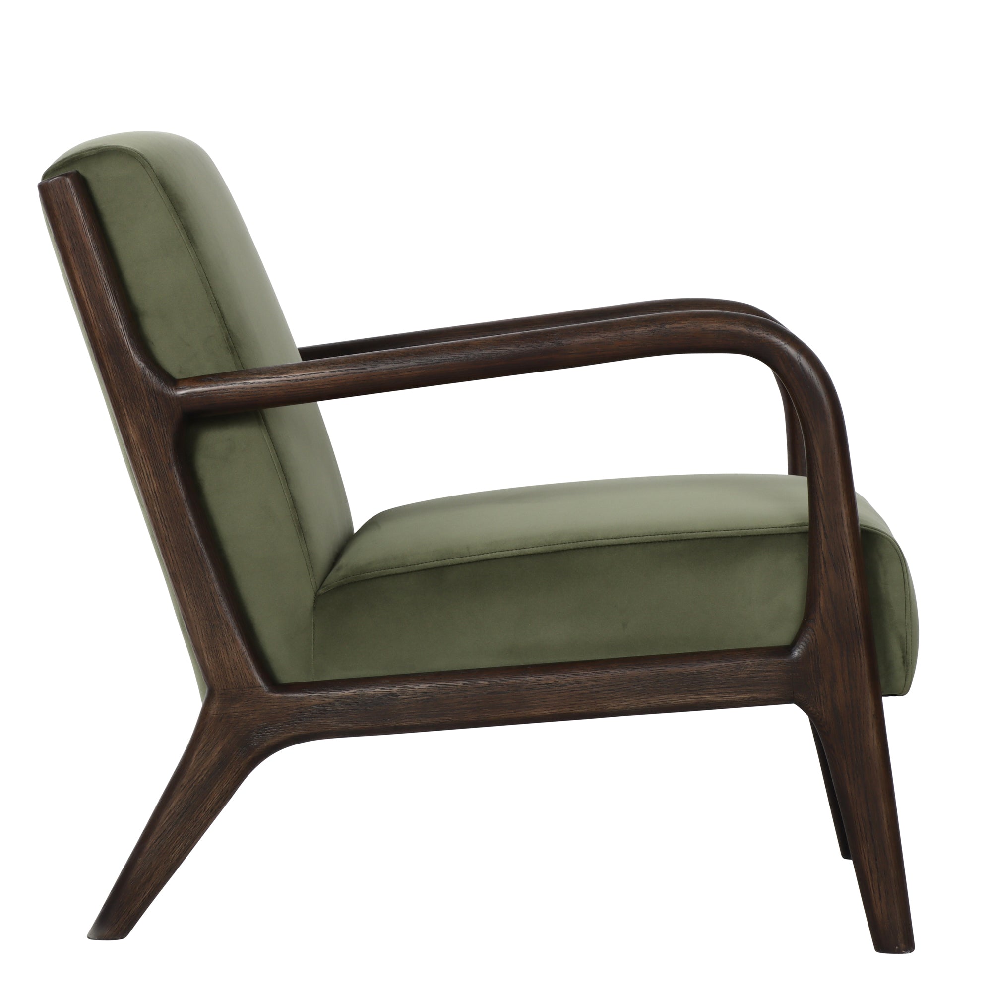 Renfrow Velvet Armchair - Olive