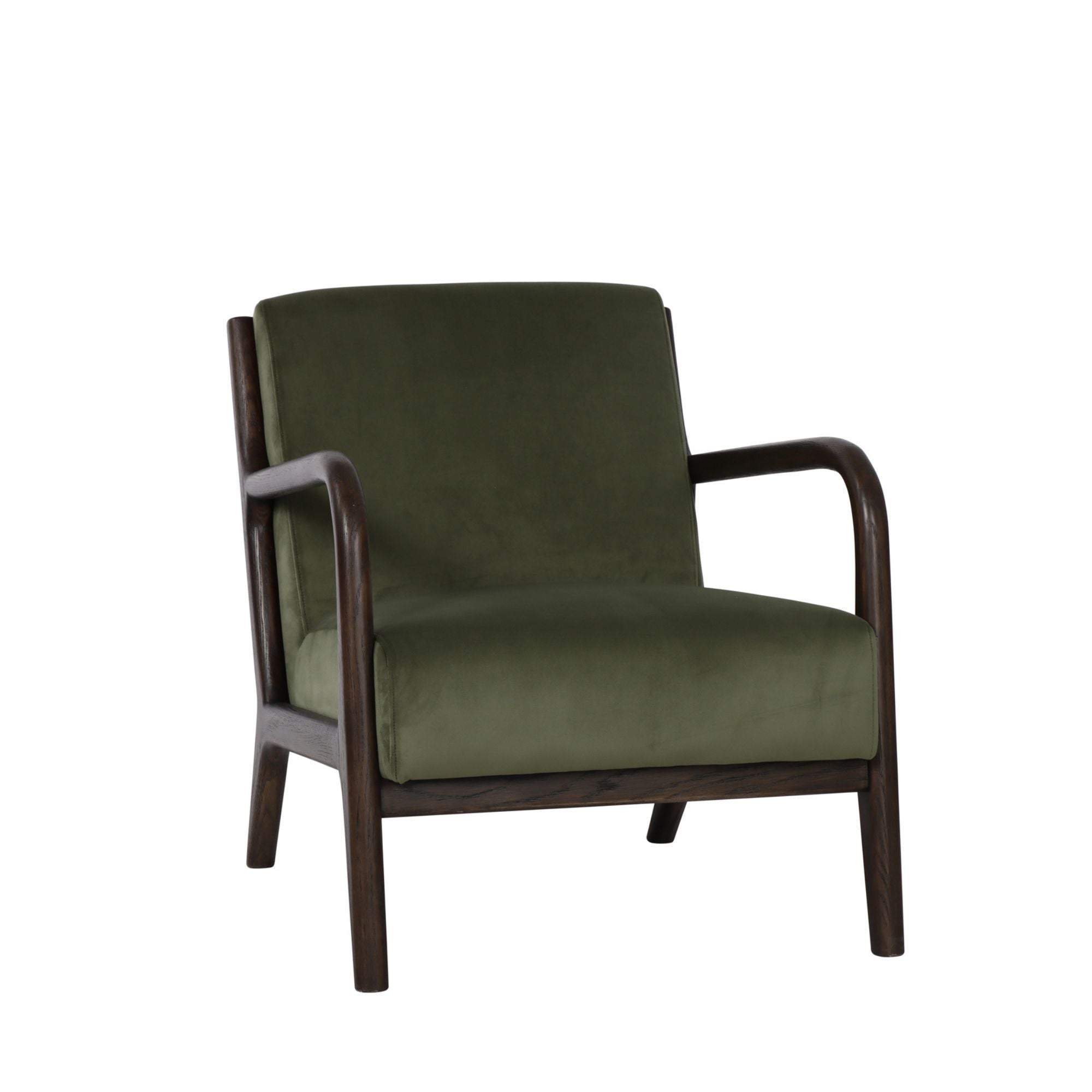 Renfrow Velvet Armchair - Olive