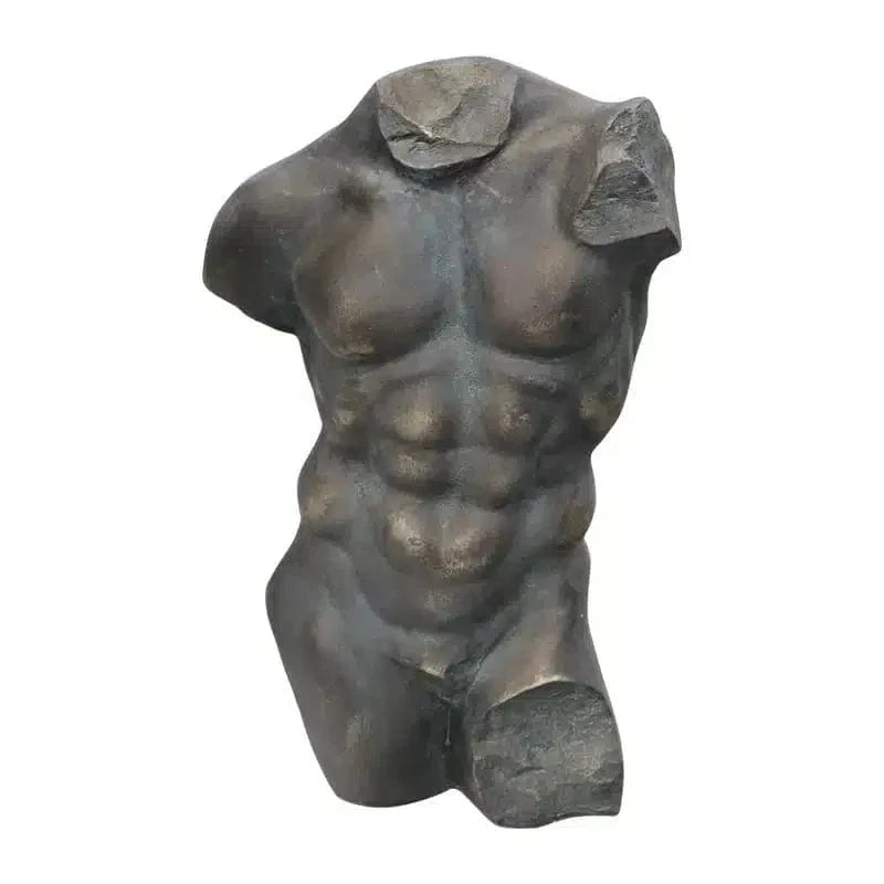 Greco Roman Nude Torso Sculpture - Black