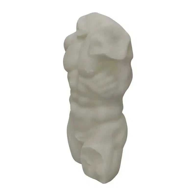 Greco Roman Nude Torso Sculpture - White
