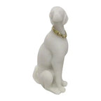 Resin Labrador Dog Statue - White