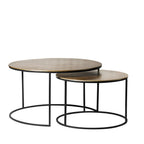 Rio Aluminium and Iron Coffee Table Set of 2 at Online8 Furniture Auckland NZ