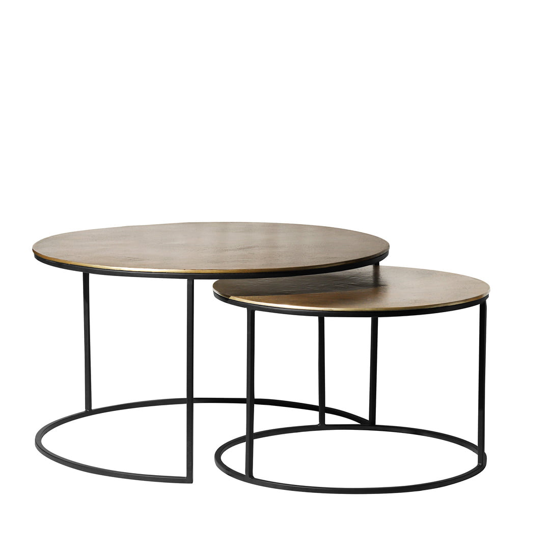 Rio Aluminium and Iron Coffee Table Set of 2 at Online8 Furniture Auckland NZ