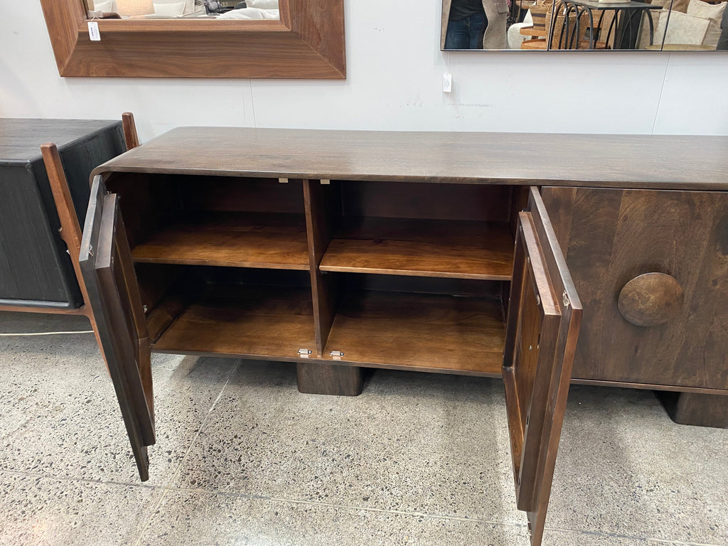 Riva 4 Door Sideboard - Premium Brown - 2200mm