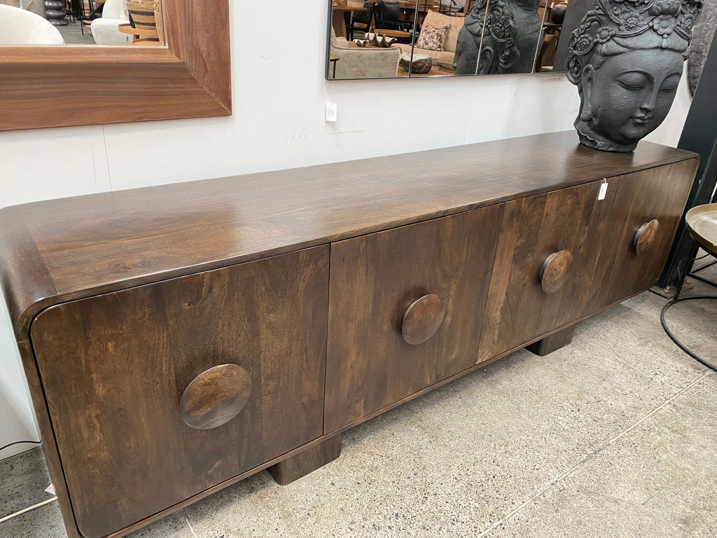Riva 4 Door Sideboard - Premium Brown - 2200mm