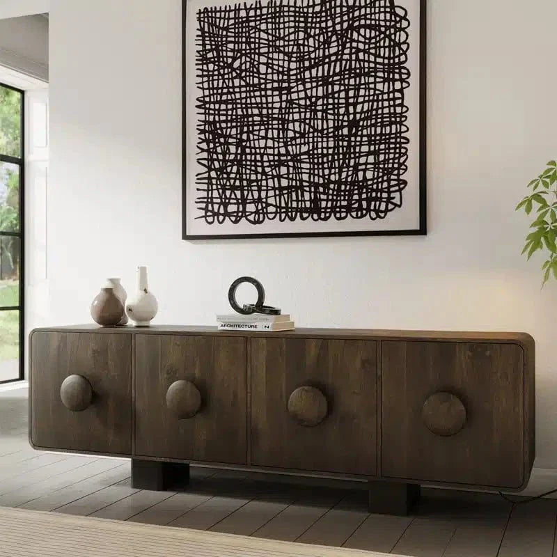 Riva 4 Door Sideboard - Premium Brown - 2200mm