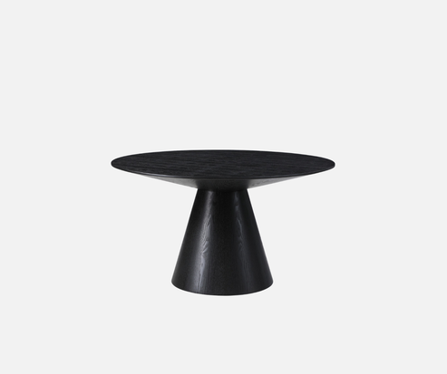 Niche Round Dining Table - Black Oak 110cm