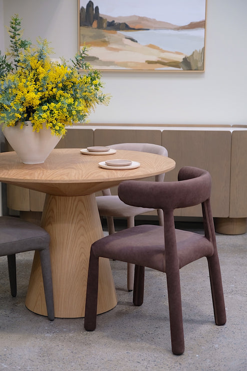 Niche Round Dining Table - Natural Oak 110cm