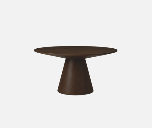 Niche Round Dining Table - Brown Oak 110cm