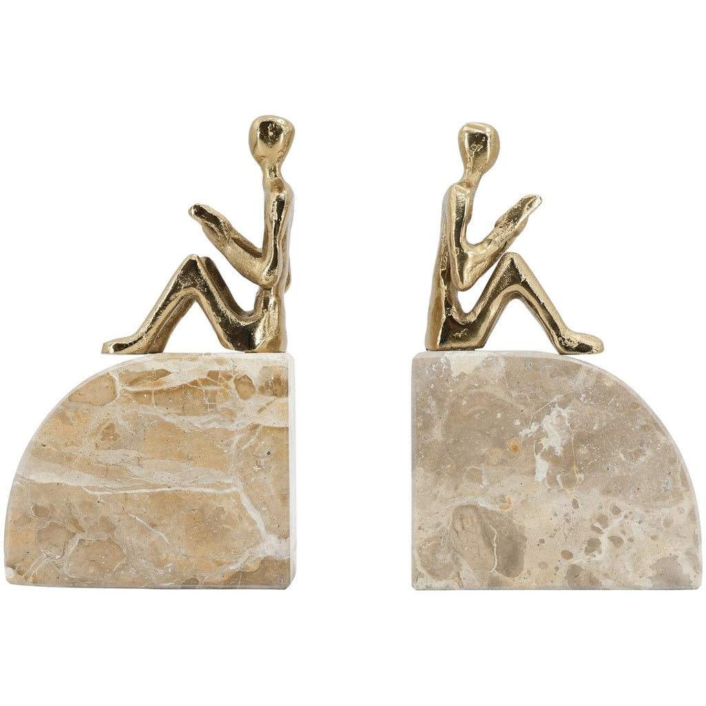 Aluminium & Marble Bookends