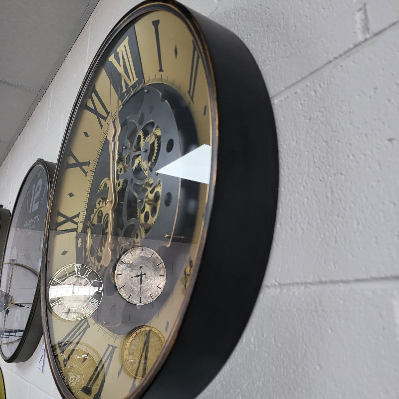 Roman Wall Clock with Gears