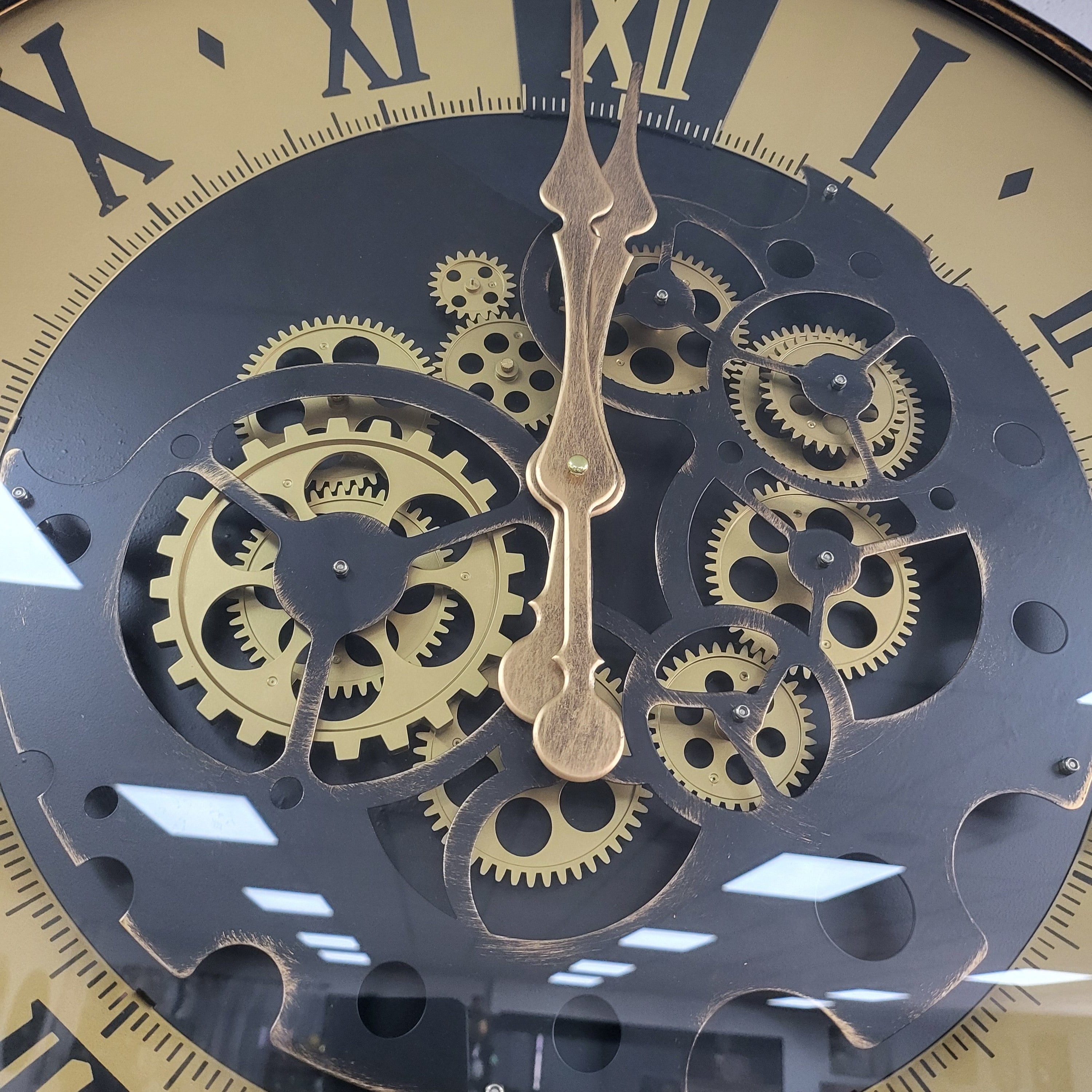 Roman Wall Clock with Gears