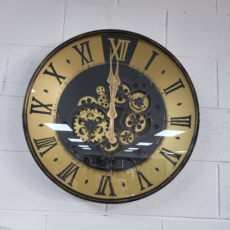 Roman Wall Clock with Gears