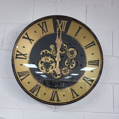Roman Wall Clock with Gears