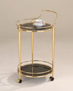 Dominique Round 2 Tier Bar Cart | Drinks Trolley