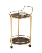 Dominique Round 2 Tier Bar Cart | Drinks Trolley