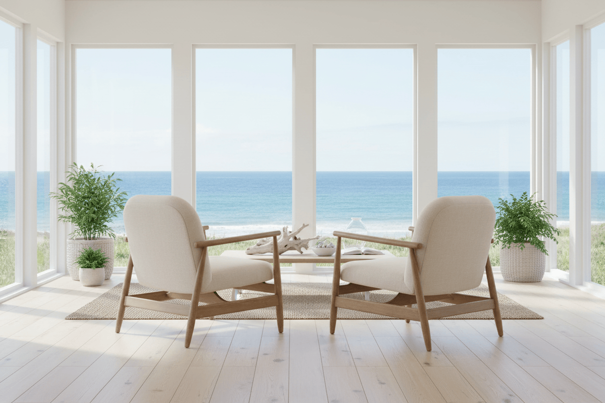 Sable Armchair | Linen Look & Light Oak at online8 furniture store Auckland