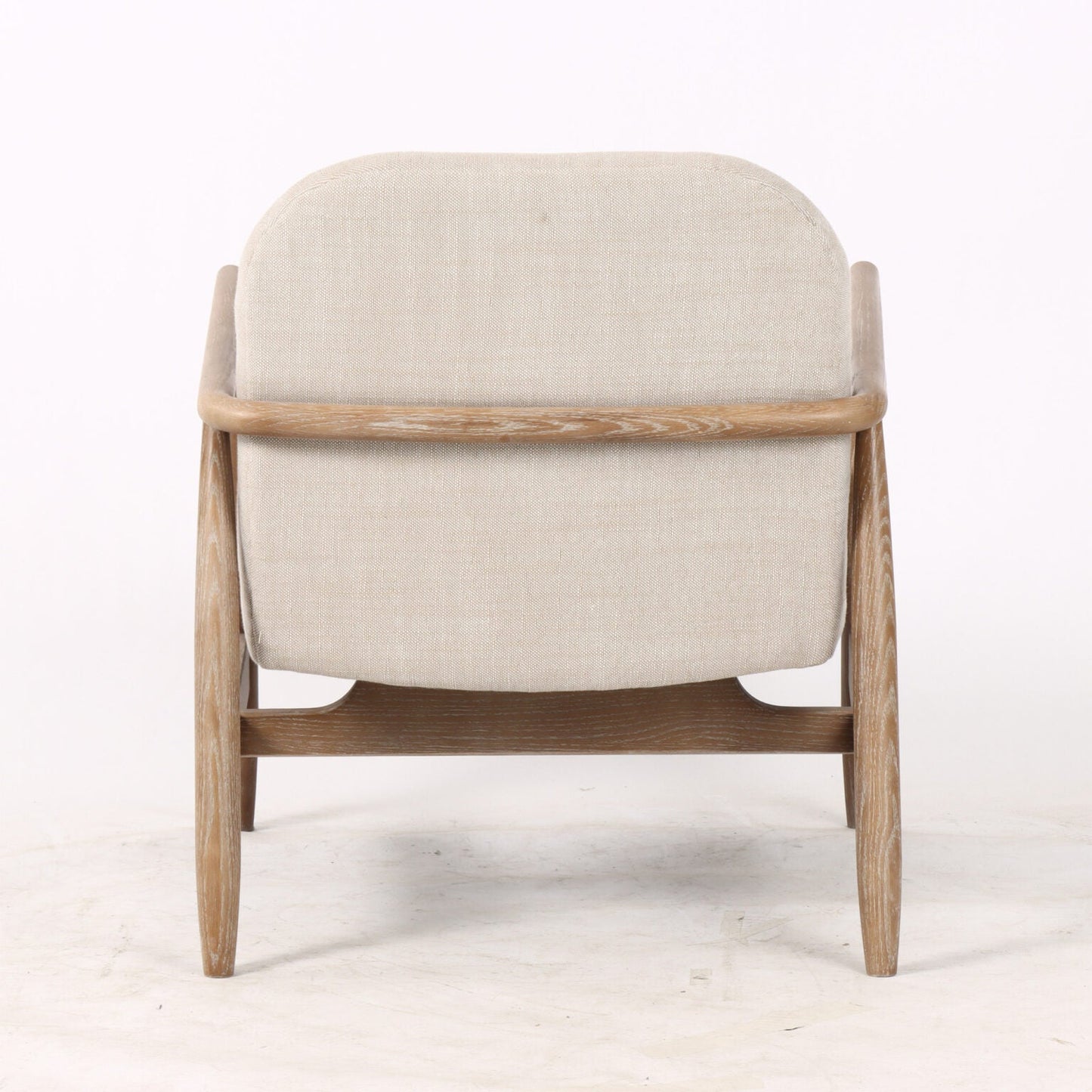 Sable Armchair | Linen Look & Light Oak at online8 furniture store Auckland