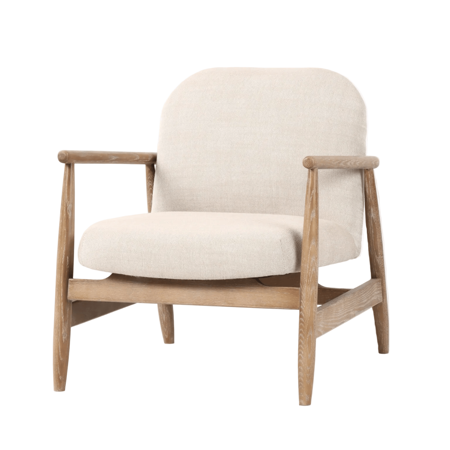 Sable Armchair | Linen Look & Light Oak at online8 furniture store Auckland