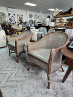 Sanur Rattan Armchair - Smoke Gray/ White Wash & Oatmeal