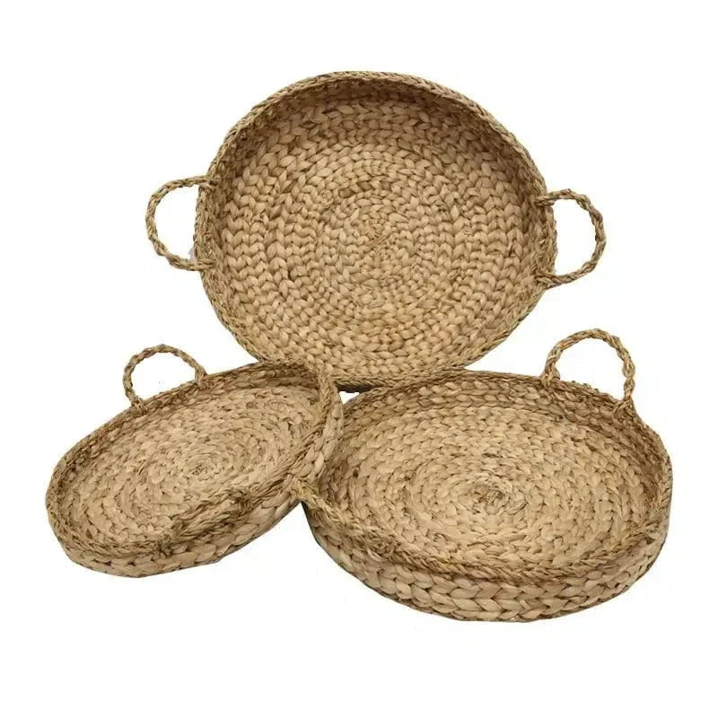 Seagrass/Hyacinth Trays s/3 - Natural