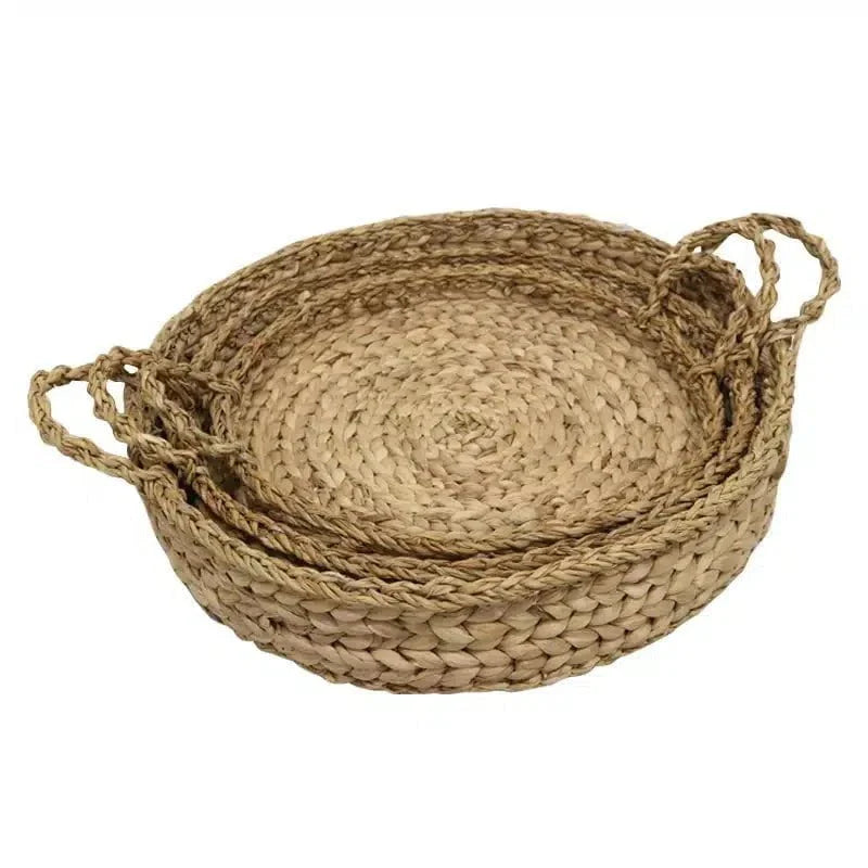 Seagrass/Hyacinth Trays s/3 - Natural