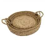 Seagrass/Hyacinth Trays s/3 - Natural