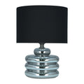 Tampico Table Lamp - Chrome + Black Shade