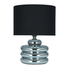 Tampico Table Lamp - Chrome + Black Shade