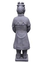 Terracotta Warrior 104cm – Grey Fiber Cement Statue
