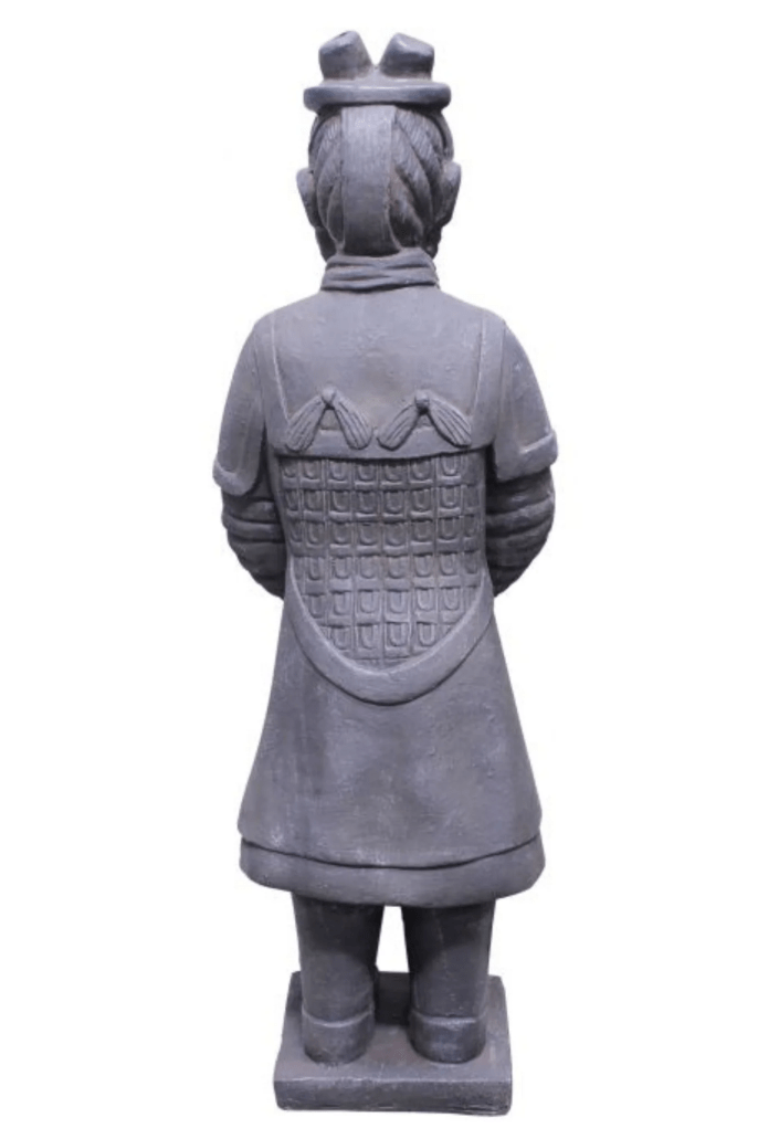 Terracotta Warrior 104cm – Grey Fiber Cement Statue