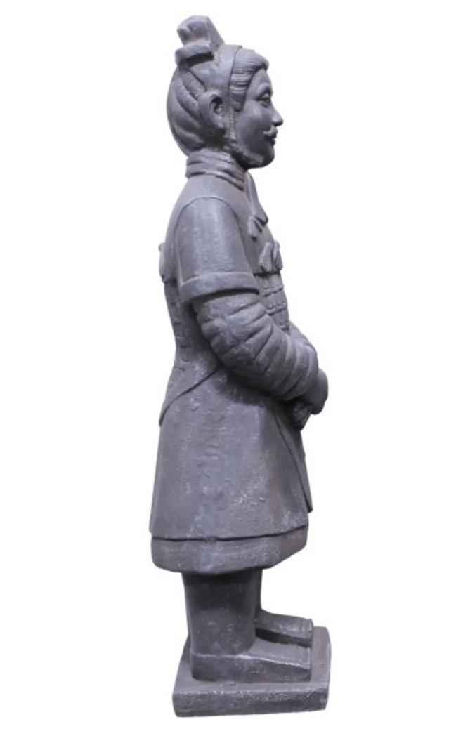Terracotta Warrior 104cm – Grey Fiber Cement Statue