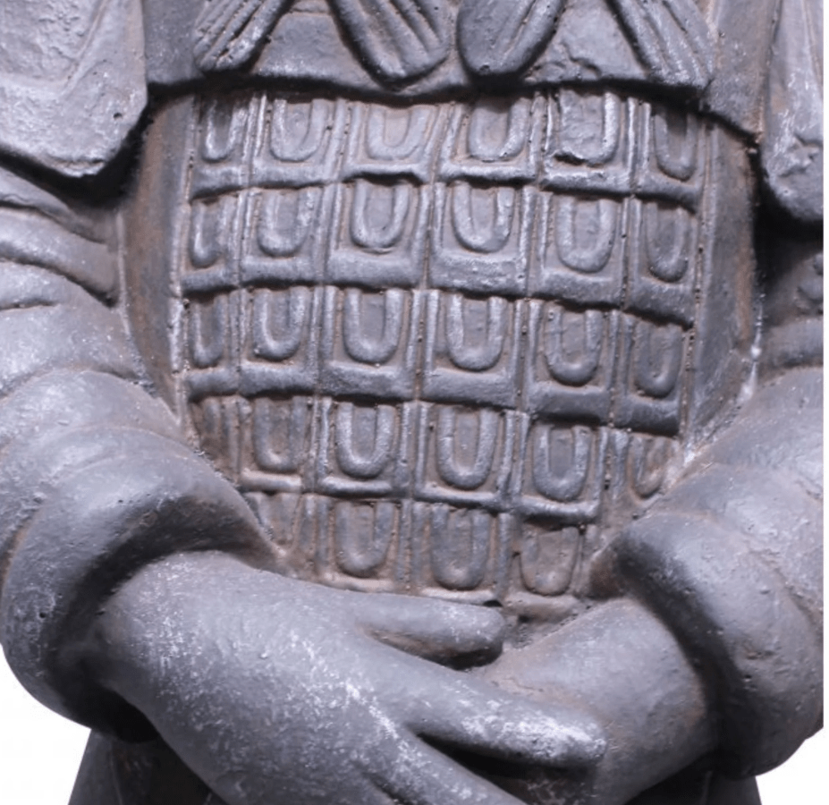 Terracotta Warrior 104cm – Grey Fiber Cement Statue