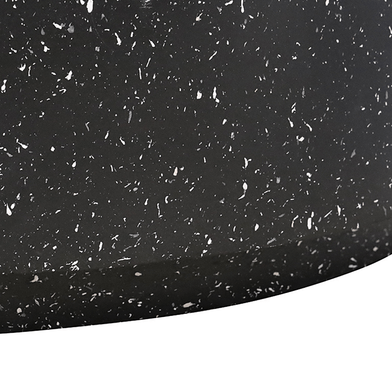 Theo Round Coffee Table - Black Fleck
