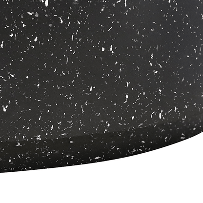 Theo Round Coffee Table - Black Fleck