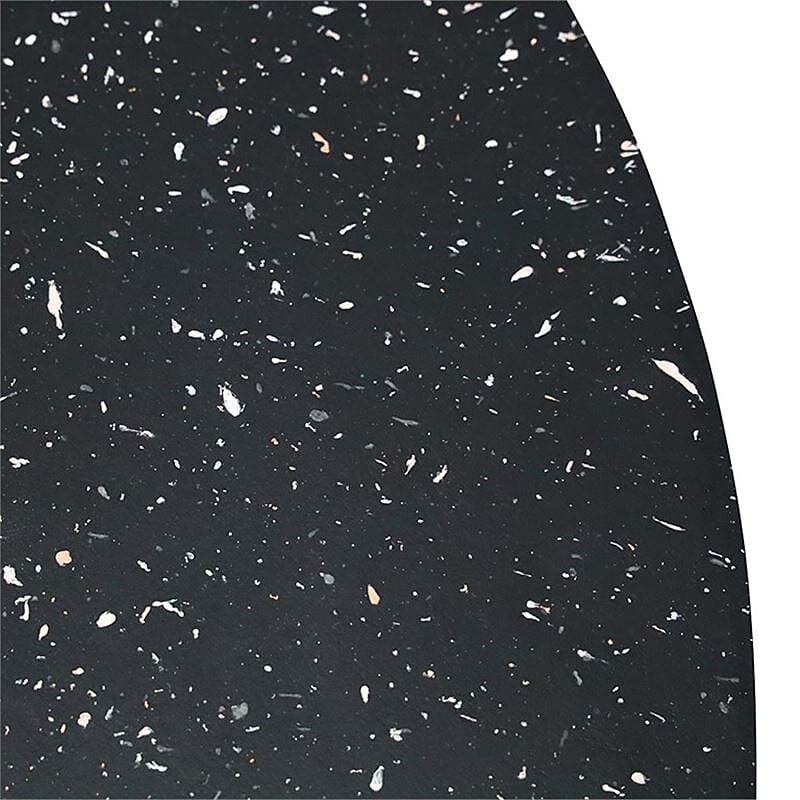 Theo Round Coffee Table - Black Fleck