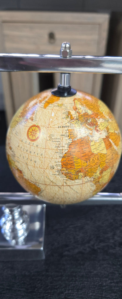 Triple World Globe on Frame