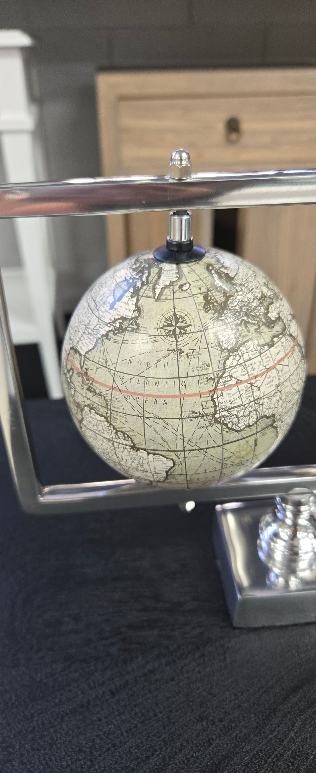 Triple World Globe on Frame