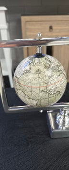 Triple World Globe on Frame