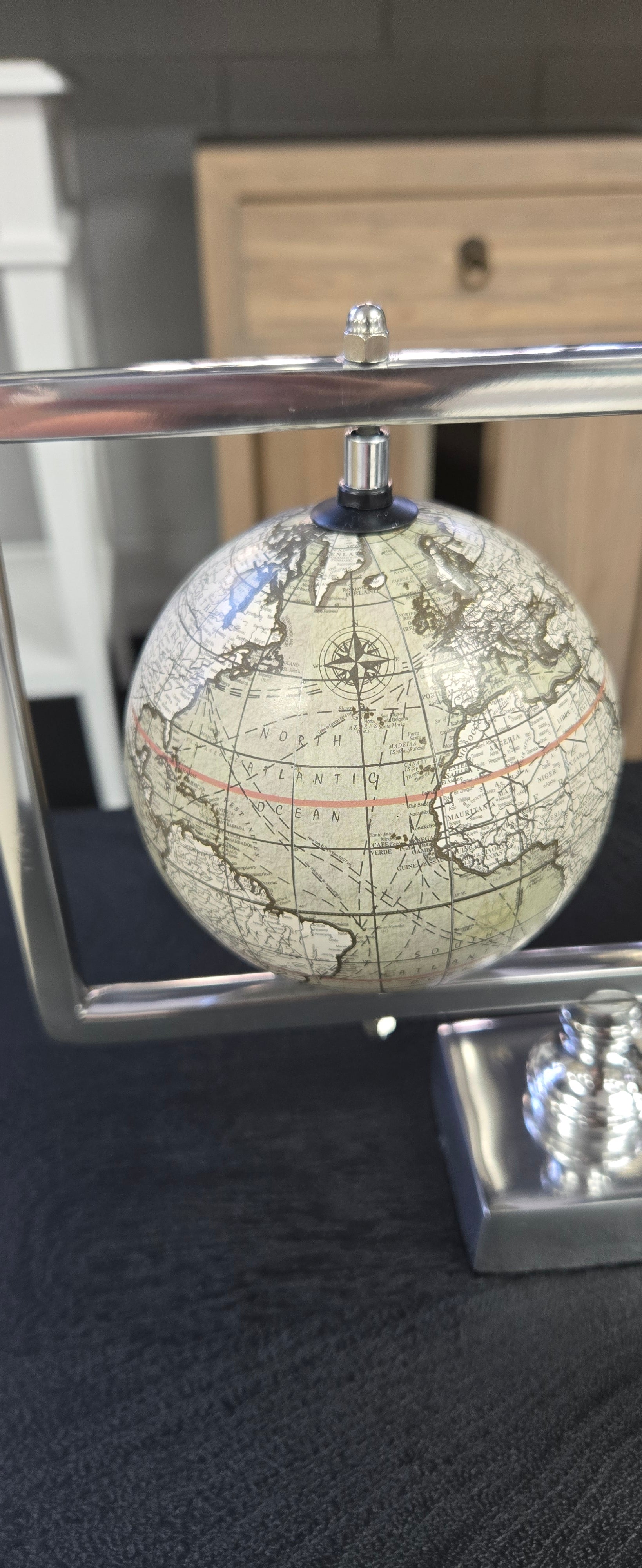 Triple World Globe on Frame