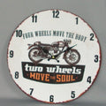 Two Wheels Clock - 34Cm