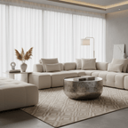 Vienna Aluminum Coffee Table - Antique Silver at Online8 Furniture Auckland NZ