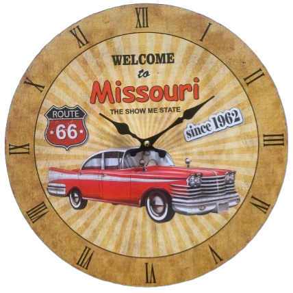 Vintage Muscle Car Clock - 34Cm