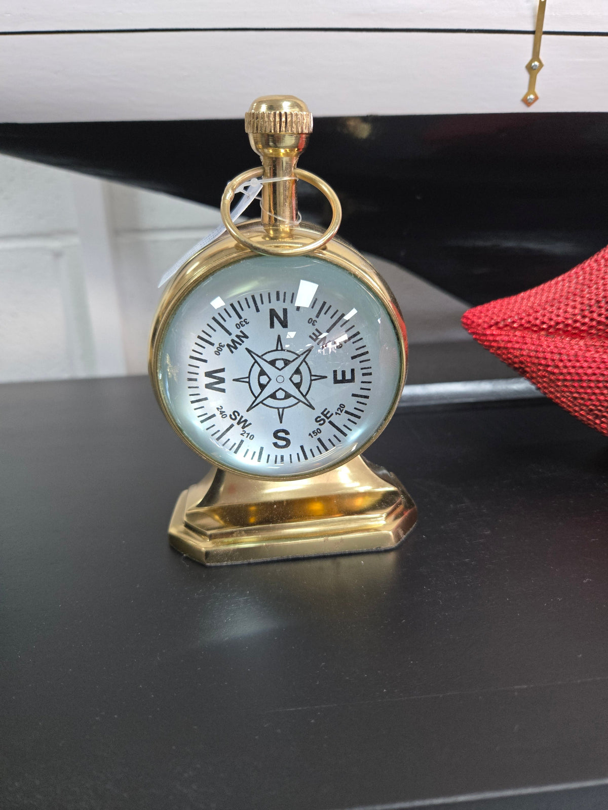 Vintage Trophy Clock with Compass at Online8 Furniture Auckland NZ