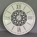 White With Silver Number Clock - 60Cm