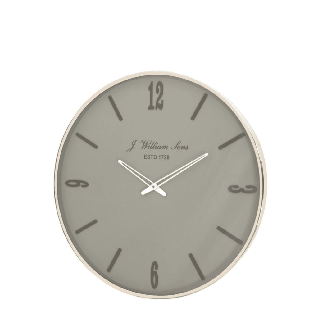 Williams & Sons Light Grey Wall Clock