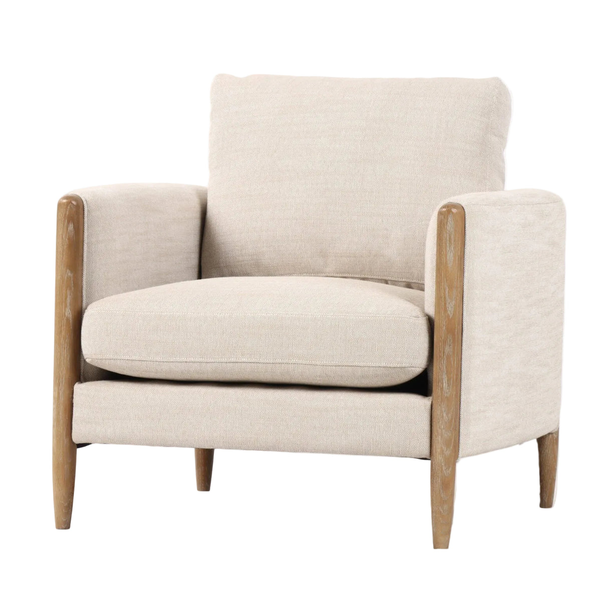 Willow Armchair - Linen & Oak at online8 furniture store Auckland