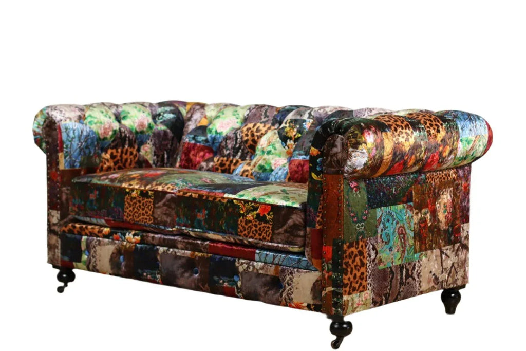 Winston Chesterfield Patchwork 2 Seater Sofa