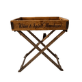 Wooden Butler Removable Tray on Foldable Stand